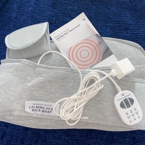 Sharper Image Calming Heat Gray Back Wrap w/waist extender
